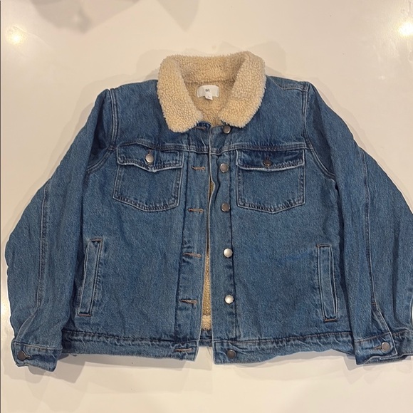 bp Jackets & Blazers - Denim Sherpa lined BP Blue Jean Jacket with Cream Collar